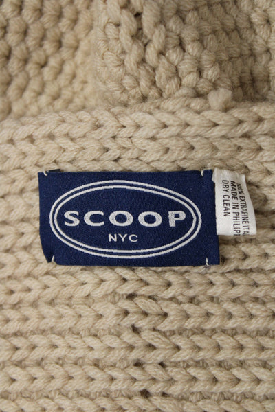 Scoop NYC Unisex Adults Italian Merino Wool Infinity Scarf Beige