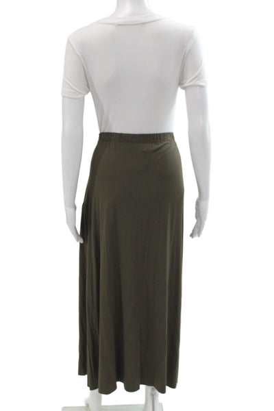 Pure DKNY Womens Pleated Midi Skirt Brown Size L