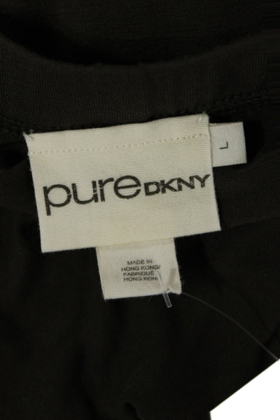 Pure DKNY Womens Pleated Midi Skirt Brown Size L