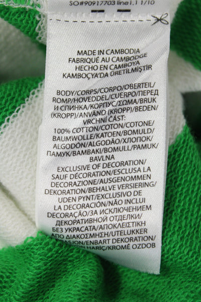 Polo Ralph Lauren Unisex Pullover Sweatshirt Green Striped Size XS