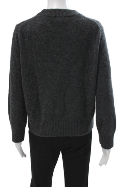 Quince Unisex Cashmere Pullover Dark Gray Crew Neck Size XS