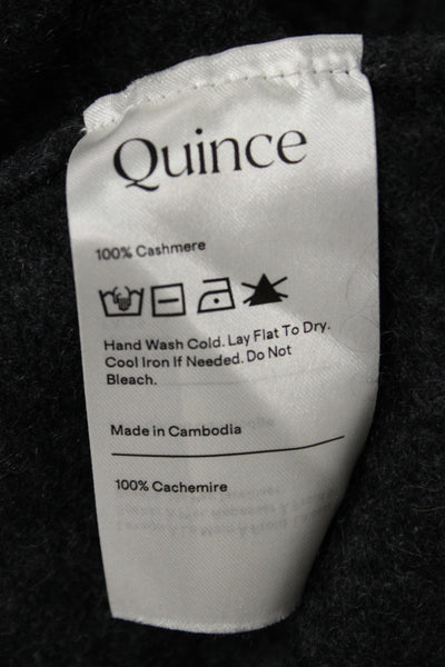 Quince Unisex Cashmere Pullover Dark Gray Crew Neck Size XS