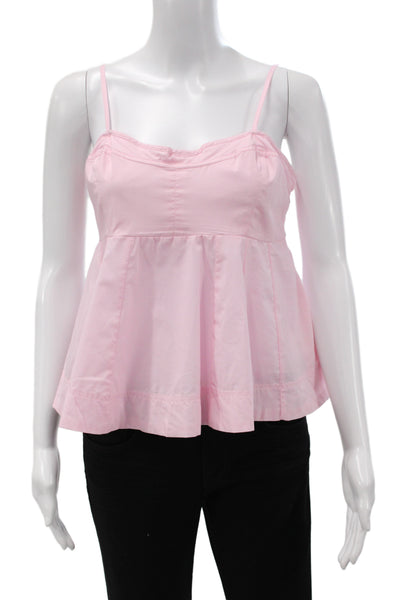Steve Madden Womens Sleeveless Camisole Pink Cotton Boho Size M