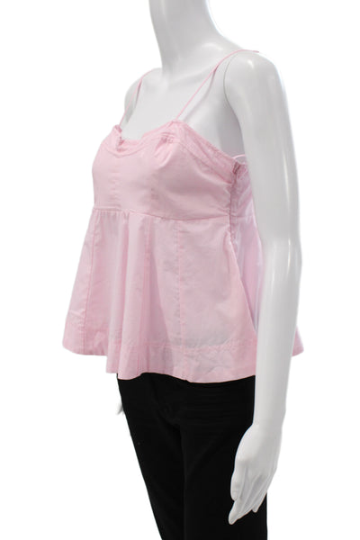 Steve Madden Womens Sleeveless Camisole Pink Cotton Boho Size M