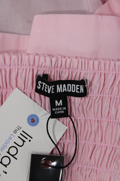 Steve Madden Womens Sleeveless Camisole Pink Cotton Boho Size M