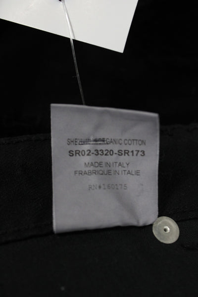 Ser.O.Ya Unisex Black Organic Cotton Grunge Shorts Button Size 27