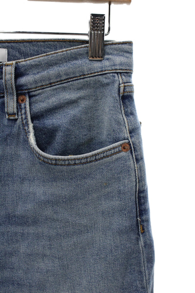 Re/Done Womens Wide Leg Jeans Blue High Rise Size 26