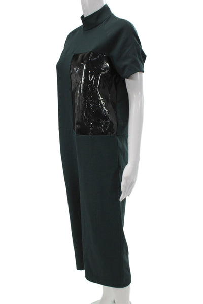 Asos Womens Jumpsuit Green Short Sleeve Round Neck 100% Polyester Size 4