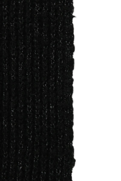 Free People Womens Arylic Polyester tassel Scarf  Black