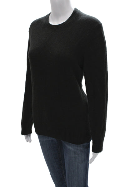 Everlane Unisex Pullover Sweater Black Wool Crew Neck Long Sleeve Size M