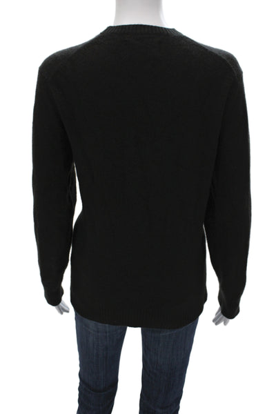 Everlane Unisex Pullover Sweater Black Wool Crew Neck Long Sleeve Size M