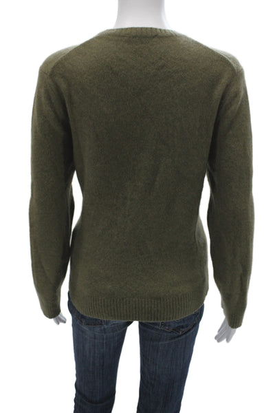 Everlane Unisex Green 100% Wool Crew Neck Pullover Sweater Long Sleeve Size M