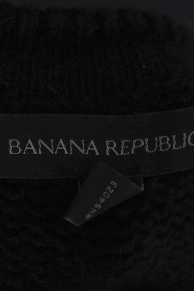 Banana Republic Womens Pullover Sweater Black Crew Neck 57% Cotton Size S