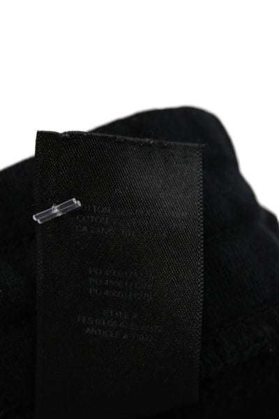 TNA Unisex Sweat Shorts Black 100% Cotton Drawstring Size L