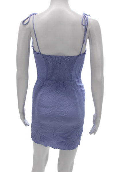 Wilfred Women Bodycon Mini Dress Purple Tie Sleeveless Knee Length Size 6