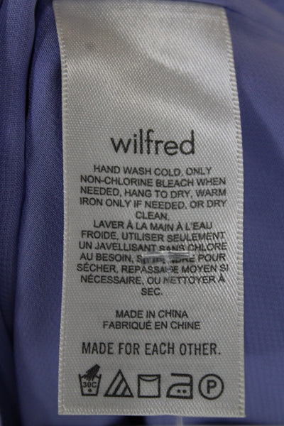 Wilfred Women Bodycon Mini Dress Purple Tie Sleeveless Knee Length Size 6