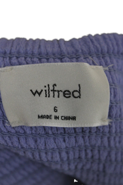 Wilfred Women Bodycon Mini Dress Purple Tie Sleeveless Knee Length Size 6