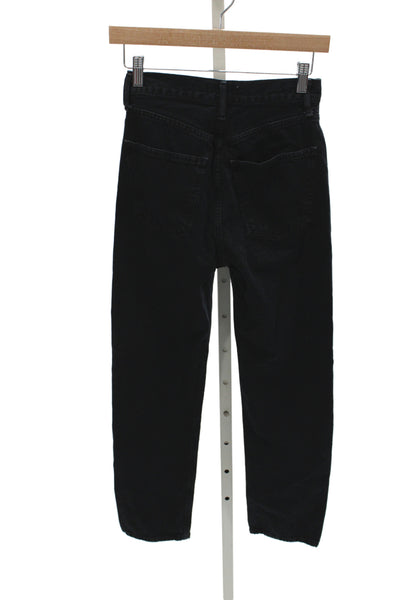 Agolde Unisex Straight Black Jeans High Rise Organic Cotton Size 23