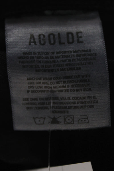 Agolde Unisex Straight Black Jeans High Rise Organic Cotton Size 23