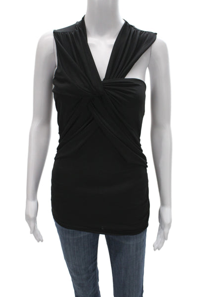 Isabel Marant Womens Jersey Tank Black Sleeveless Acetate Blend Size 36