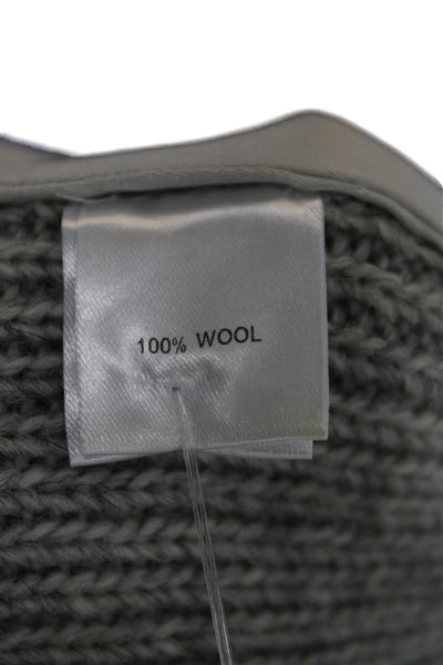 KaufmanFranco Unisex Gray Full Zip Wool Turtleneck Vest Sweater Size XS