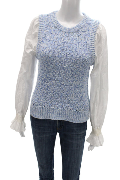 French Connection Unisex Light Blue Pullover Sweater Size XS