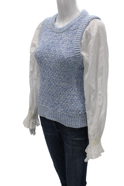 French Connection Unisex Light Blue Pullover Sweater Size XS