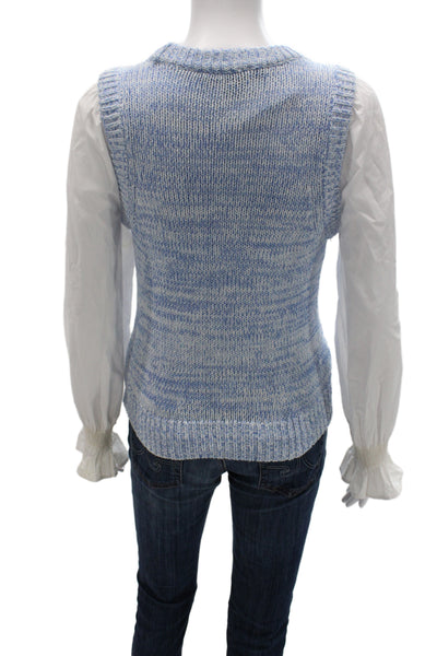 French Connection Unisex Light Blue Pullover Sweater Size XS