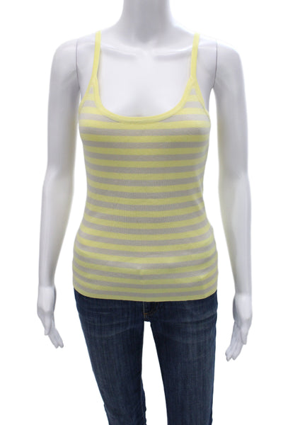 Heartloom Women Camisole Yellow Striped Sleeveless Size L