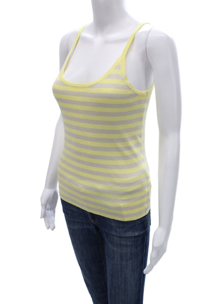 Heartloom Women Camisole Yellow Striped Sleeveless Size L