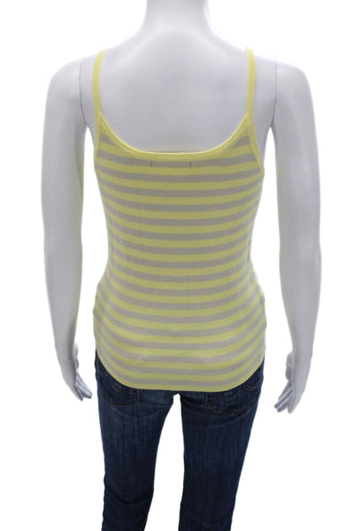 Heartloom Women Camisole Yellow Striped Sleeveless Size L
