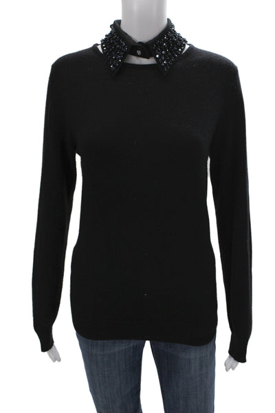 Magaschoni Unisex 100% Cashmere Black Pullover Sweater Size M