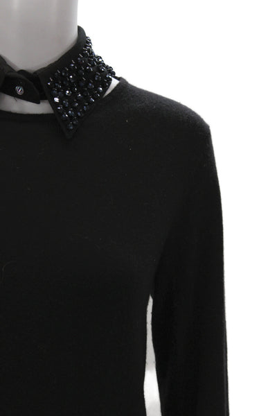 Magaschoni Unisex 100% Cashmere Black Pullover Sweater Size M