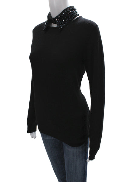 Magaschoni Unisex 100% Cashmere Black Pullover Sweater Size M