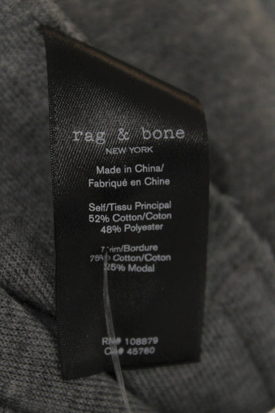 Rag & Bone Mens Designer Sweatpants Gray Zip Cotton Polyester Size M