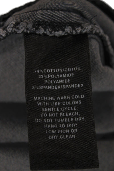 Lafayette 148 New York Womens Cropped Dark Gray Mid Rise Button Jeans Size 18W