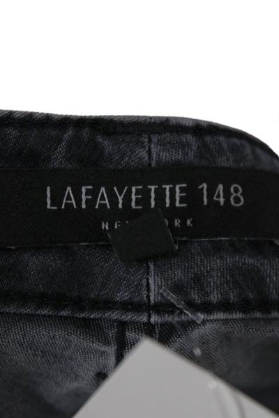 Lafayette 148 New York Womens Cropped Dark Gray Mid Rise Button Jeans Size 18W