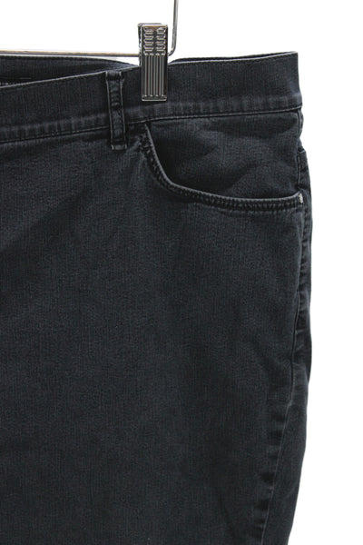 Lafayette 148 New York Women Cropped Ankle High Rise Dark Gray Jeans Size 18