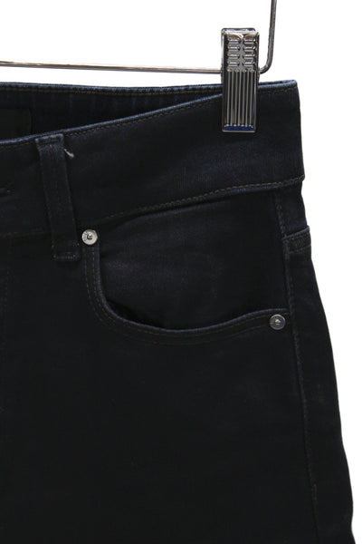 Paige Womens Cropped Dark Blue High Rise Pants Size 26