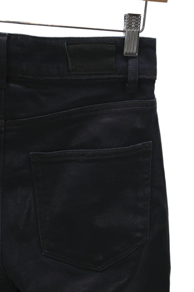 Paige Womens Cropped Dark Blue High Rise Pants Size 26