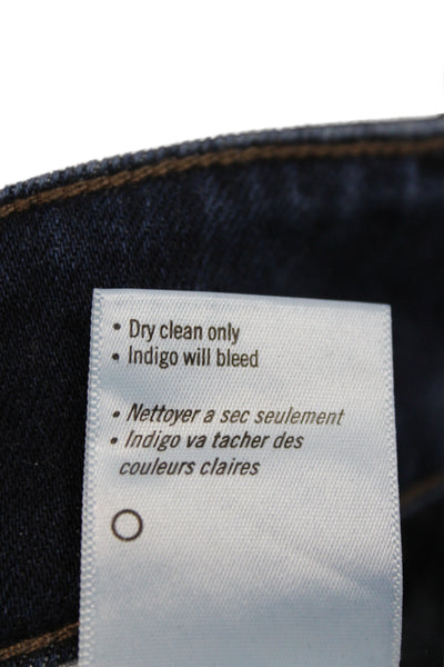 Paige Womens Cropped Dark Blue High Rise Pants Size 26
