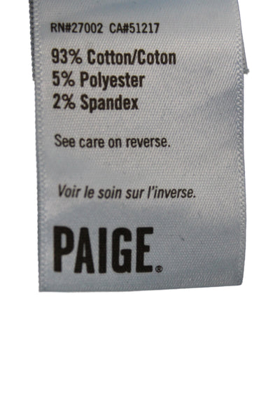 Paige Womens Cropped Dark Blue High Rise Pants Size 26