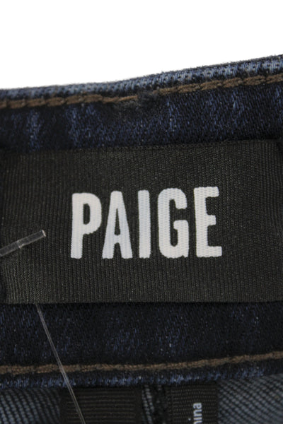 Paige Womens Cropped Dark Blue High Rise Pants Size 26
