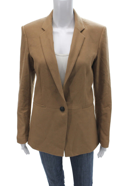 Rag & Bone Women Blazer Tan Wool Collared Long Sleeve Button Size 6