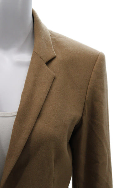 Rag & Bone Women Blazer Tan Wool Collared Long Sleeve Button Size 6