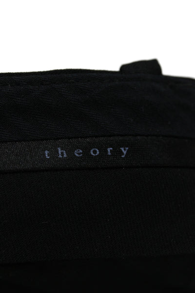 Theory Mens Dress Pants Black Virgin Wool Blend Classic Size 28