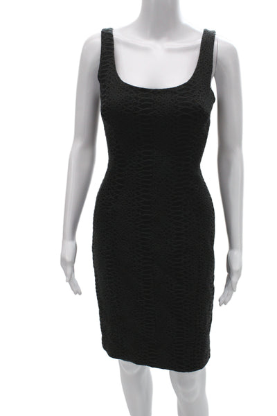 Jay Godfrey Womens Bodycon Sheath Dress Black Square Neck Sleeveless Size 6