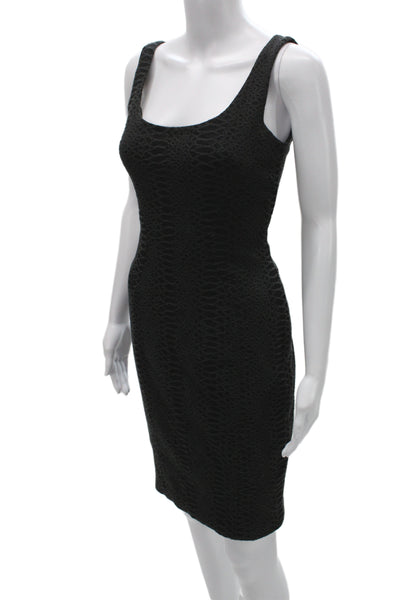 Jay Godfrey Womens Bodycon Sheath Dress Black Square Neck Sleeveless Size 6
