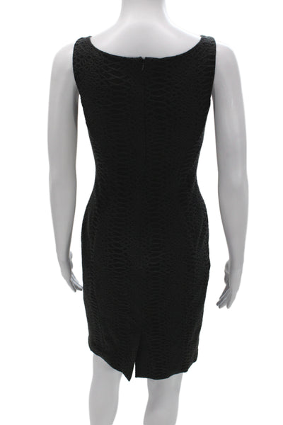 Jay Godfrey Womens Bodycon Sheath Dress Black Square Neck Sleeveless Size 6