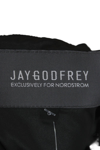 Jay Godfrey Womens Bodycon Sheath Dress Black Square Neck Sleeveless Size 6